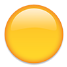 Yellow circle with a glossy finish and a subtle highlight.