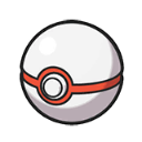 Premier Ball featuring a white sphere with a red band and center button.