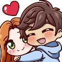 CoupleHug Discord Emoji from 𓆩❈𓆪 Sylvara Café 𓆩❈𓆪
