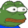 Pepe the Frog holding a camera and preparing to take a photo.