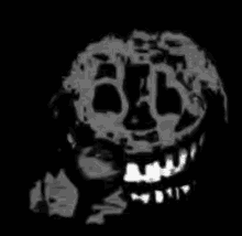 Rush from Doors with a wide, toothy grin and dark, shadowy features.