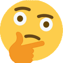 Thinking face emoji shown in a three-step zoom sequence indicating suspicion.