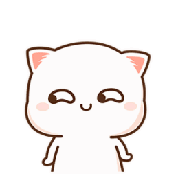 A cute white mochi cat with a smug expression getting slapped by a hand.
