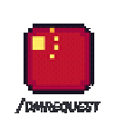 Chinese flag in a pixel art square style.