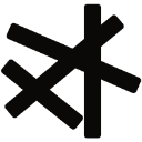 Abstract geometric lines crossing in a chaotic pattern on a dark background.