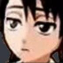 Anime character with a deadpan and unimpressed facial expression.