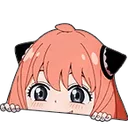 anyaPeek Discord Emoji | ⋆˚𝜗 night owls 𝜚˚⋆