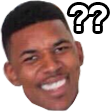 Nick Young with a confused expression and a large white question mark next to his head.