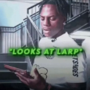 looks_at_larp Discord sticker from NEW SMP NEED MEMBERS