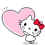 hellokittyheart animated GIF emoji from OAZĖ
