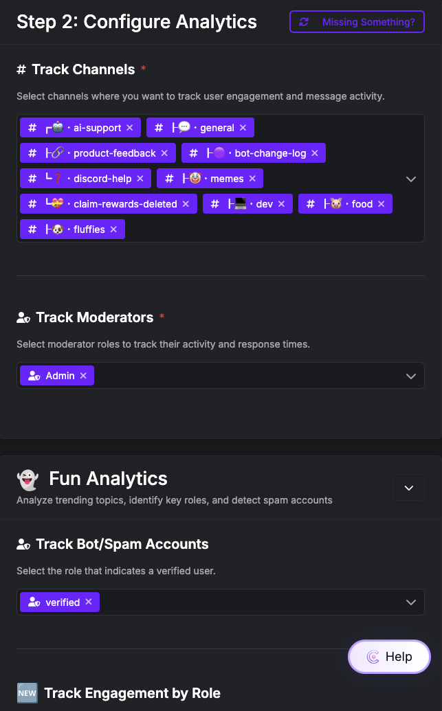 Dashboard Configuration