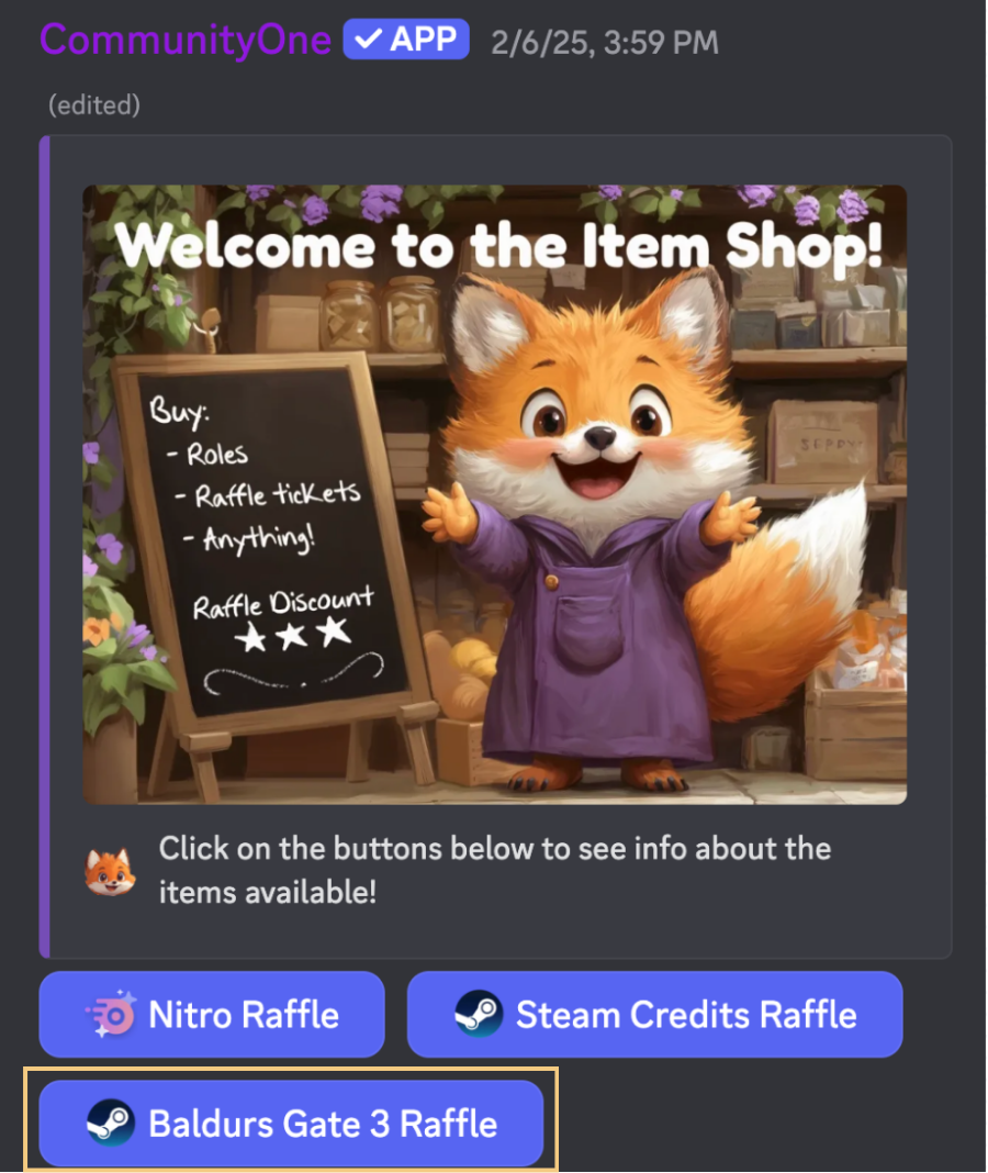Game of the Month item