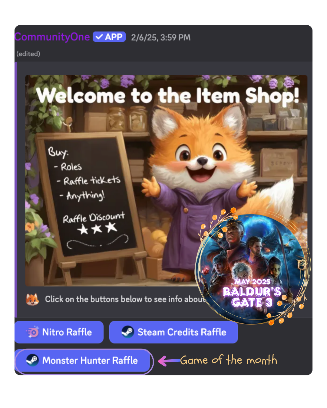 Item Shop Interface