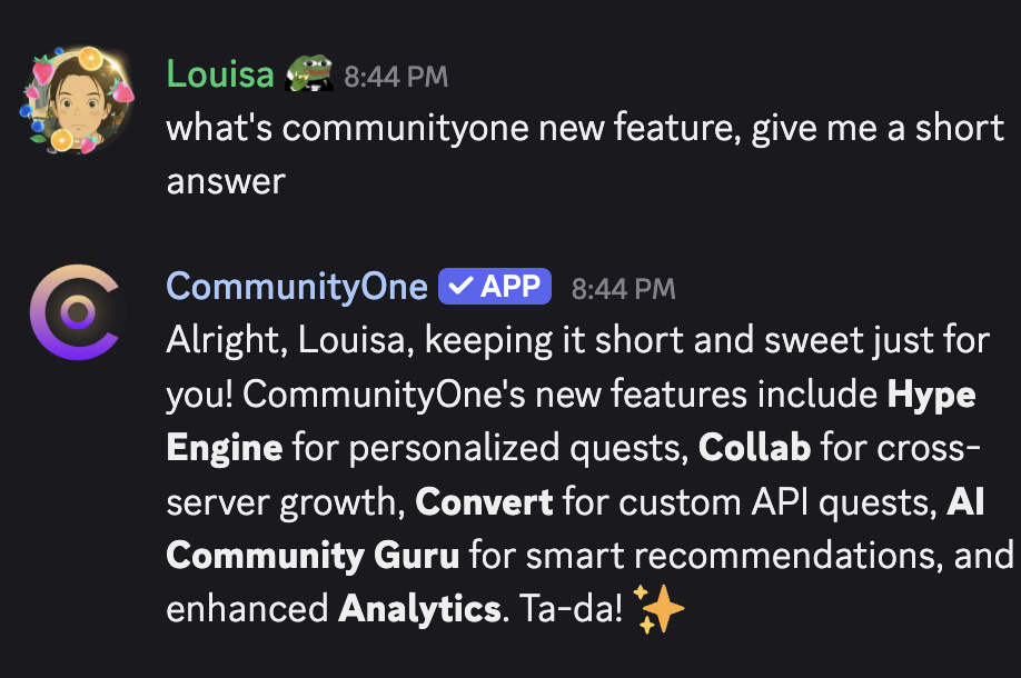 Screenshot of Spark AI Chat Interface